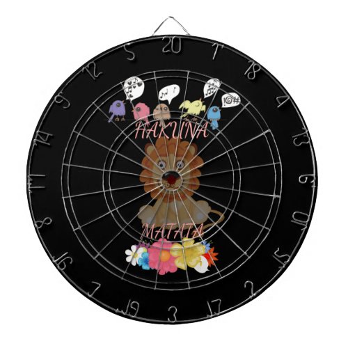 Charming Flora and Fauna Hakuna Matata Baby Lion Dartboard