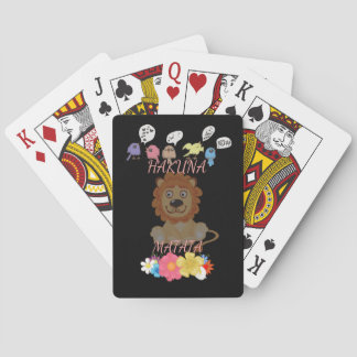 Charming "Flora and Fauna Hakuna Matata" Baby Lion Poker Cards