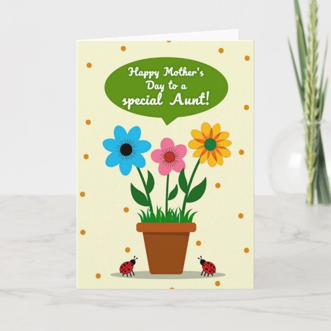 Charming Floral Day Card (Front)
