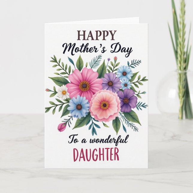 Charming Floral Mothers Card (Front)