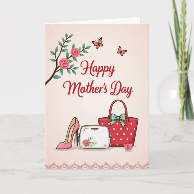 Charming Floral Mothers Day Card (Front)