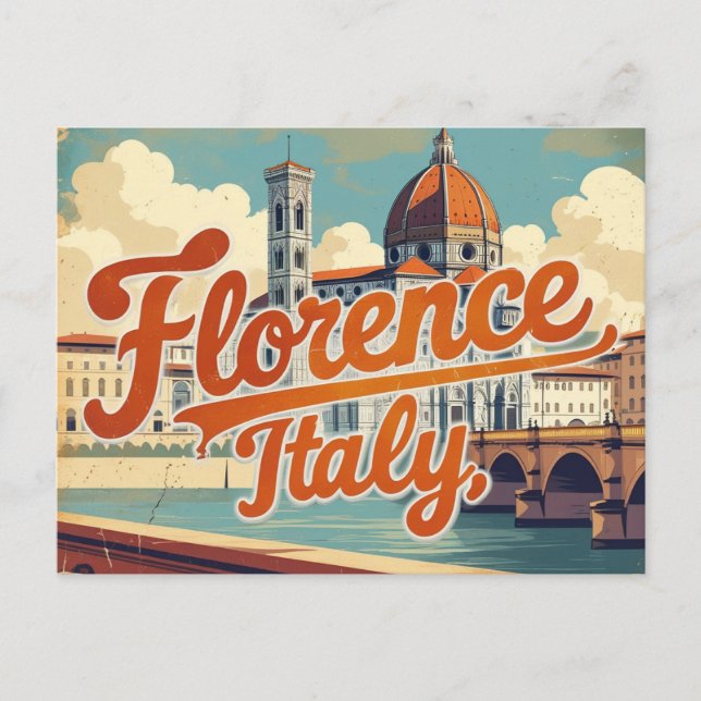 Charming Florence Views Postcard (Front)