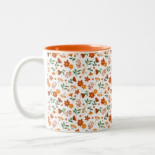 Charming flower design  Two_Tone coffee mug