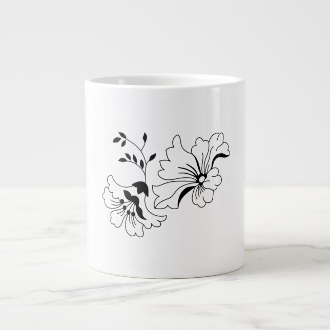 Charming Flower Pattern Artistic Coffee Mug (Front)