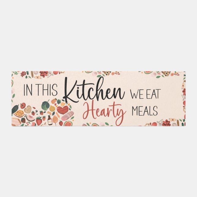 Charming Food-Inspired Kitchen Runner Rug (Front)