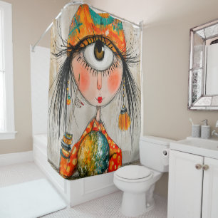 Charming Fortune Teller Cyclops Shower Curtain