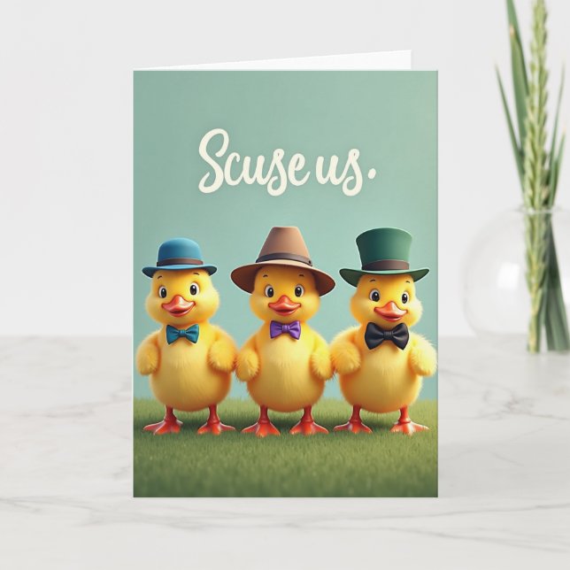 Charming Fowl Friends Greeting Card (Front)