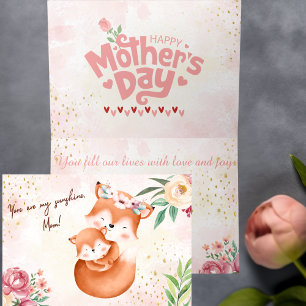 Charming Fox Mother's Day Card 