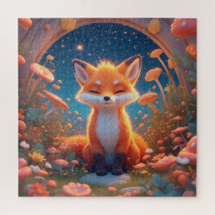 Charming Fox Sitting Amidst a Fantasy Forest Jigsaw Puzzle