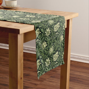 Charming French Green Provincial Elegance Long Table Runner