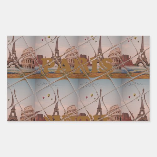  Charming From Paris With Love Jaime Paris Design Rectangular Sticker