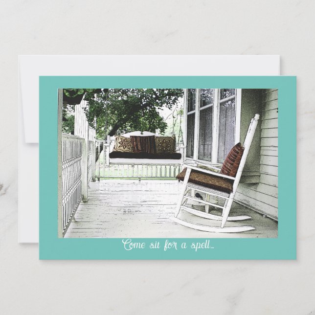 Charming Front Porch Customizable Housewarming  Invitation (Front)