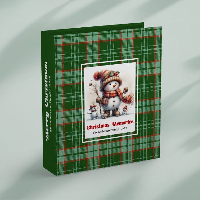 Charming funny snowman holiday album binder editab (Charming funny snowman holiday album binder editable tag

)