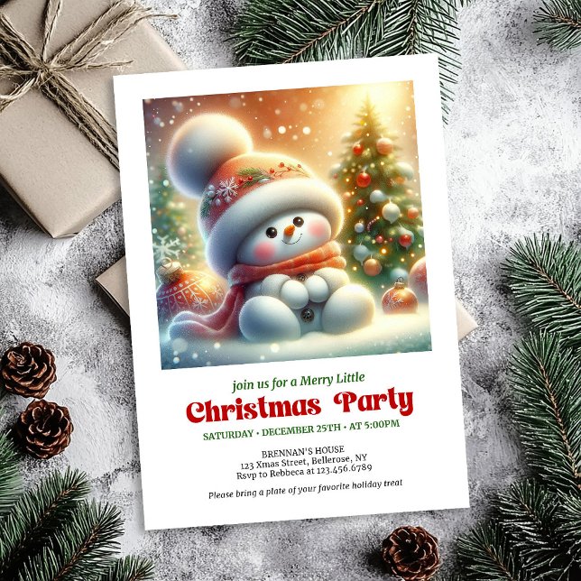 Charming funny snowman invite holiday tones DGL (Charming funny snowman invite holiday tones digital

)