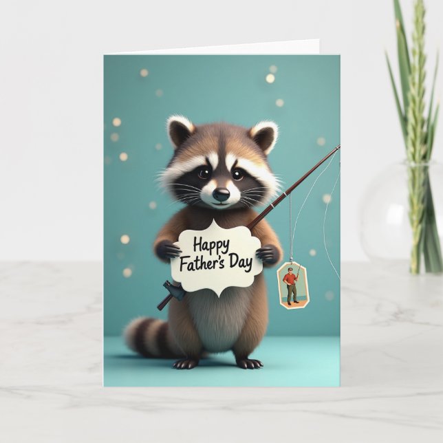 Charming Furry Fathers Day Card (Front)