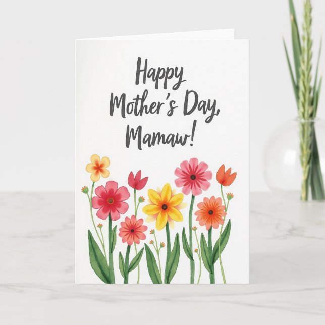 Charming Garden Mothers Day Card (Front)