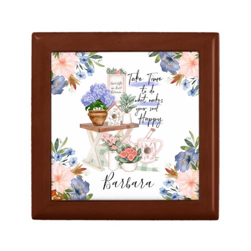 Charming Gardener Floral First Name Gift Box