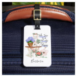Charming Gardener Floral First Name  Luggage Tag<br><div class="desc">This sings out feelings of peace and serenity - with lovely colors and the ability to personalize the first name. It is always important to take time out to do the things that bring us joy. Any design questions just send a chat or an email to charmdesignstudio@rcn.com and we’ll be...</div>