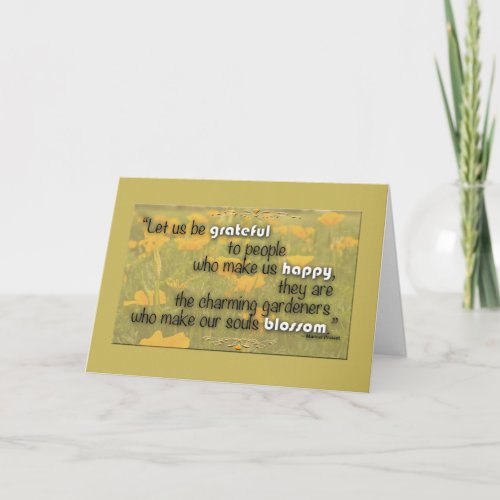 Charming Gardeners Text Thank You Card