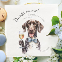 Charming German Shorthaired Pointer Watercolor Bar