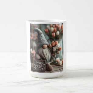 Charming Gnome Holding a "Happy Mother's Day" Sign Coffee Mug