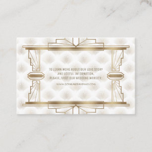 Charming Gold Great Gatsby Art Deco 1920s Website Business Card