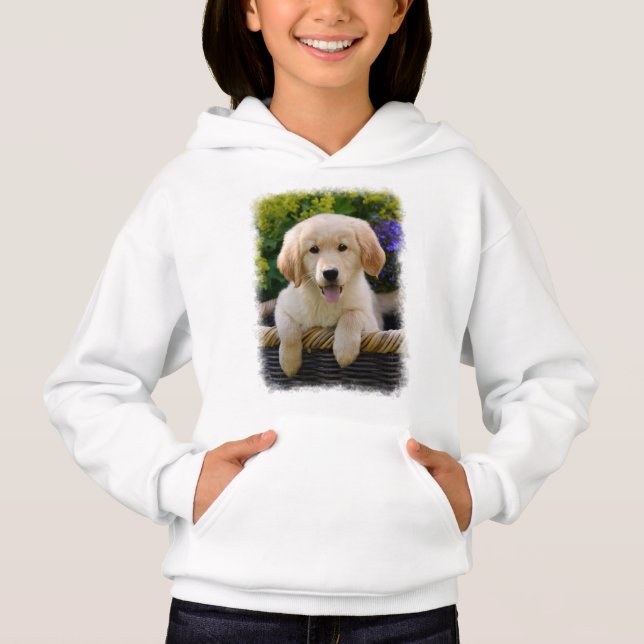 Charming Goldie Dog Cute Puppy Photo Hoodie (Front)