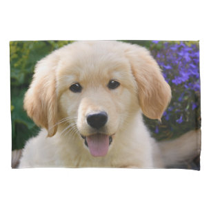 Charming Goldie Retriever Dog Puppy  Pillow-Cover Pillow Case