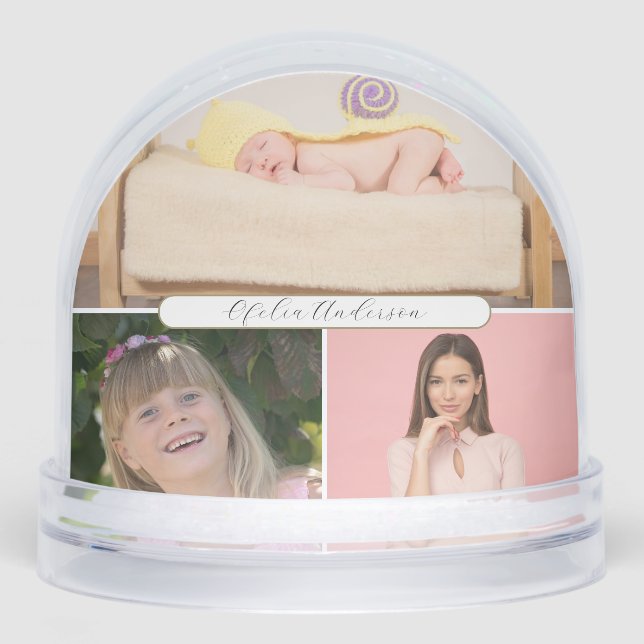 Charming Graduation Photos Gold Class Of  Snow Globe (Front)