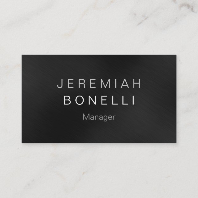 Charming Gray Background Chic Business Card (Front)