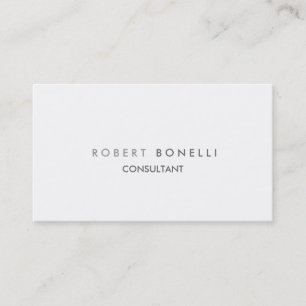 Charming Gray White Consultant Business Card