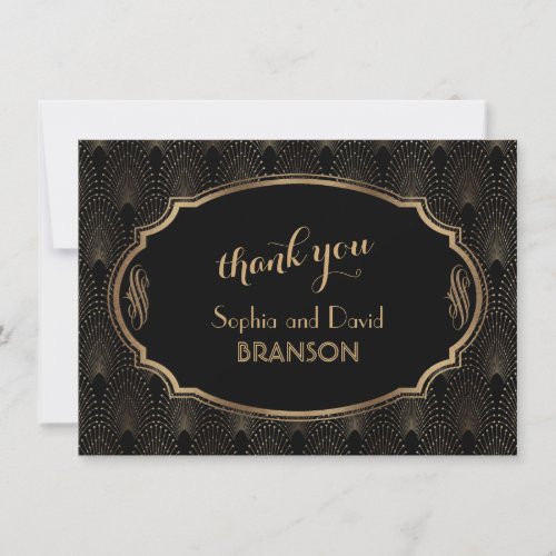 Charming Great Gatsby Art Deco Wedding THANK YOU