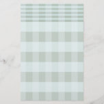 Charming Green Checkered Stationery at Zazzle