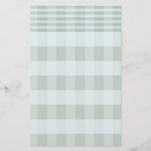 Charming Green Checkered Stationery