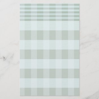 Charming Green Checkered Stationery by Boobins at Zazzle