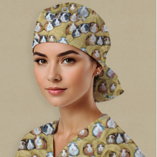 Charming Guinea Pig Haystack Fabric