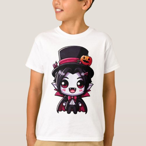 Charming Halloween Vampire Character T_Shirt