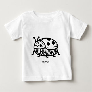 Charming Hand-Drawn Beetle Illustration Baby T-Shirt