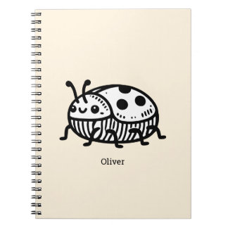 Charming Hand-Drawn Beetle Illustration Notebook