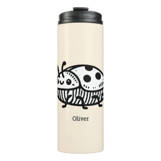 Charming Hand-Drawn Beetle Illustration Thermal Tumbler