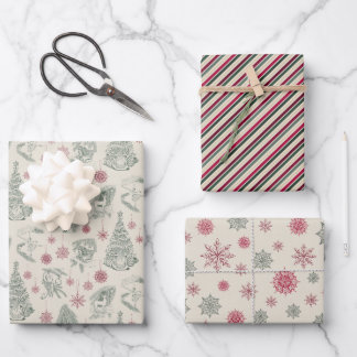 Charming, hand drawn Christmas motifs. Wrapping Paper Sheets