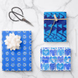 Charming Hanukkah Patterns Stars Sweaters Blue Wrapping Paper Sheets<br><div class="desc">Hope you like this hand made paper variety pack.  Check out my shop for lots more colors and patterns and let me know if you'd like something customized.</div>