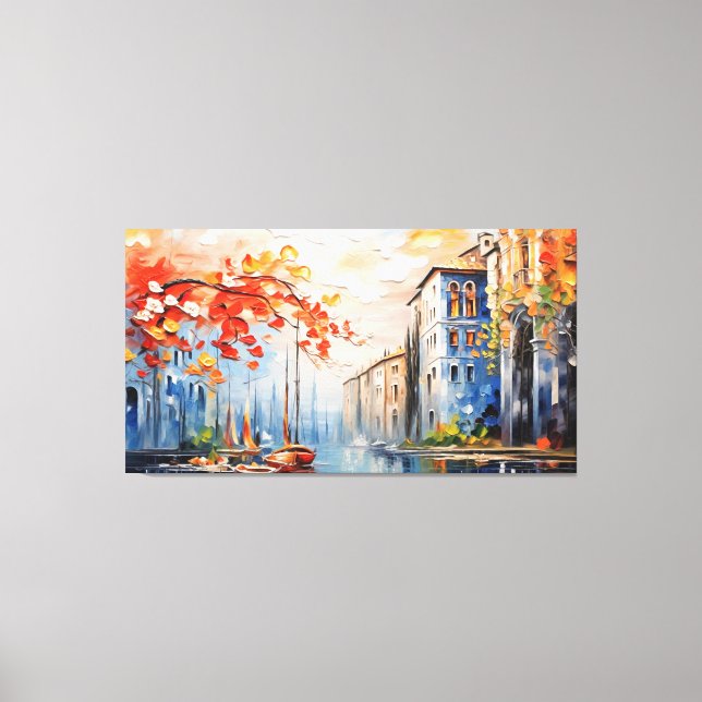 Charming Harbor Of  Wall Art (Front)