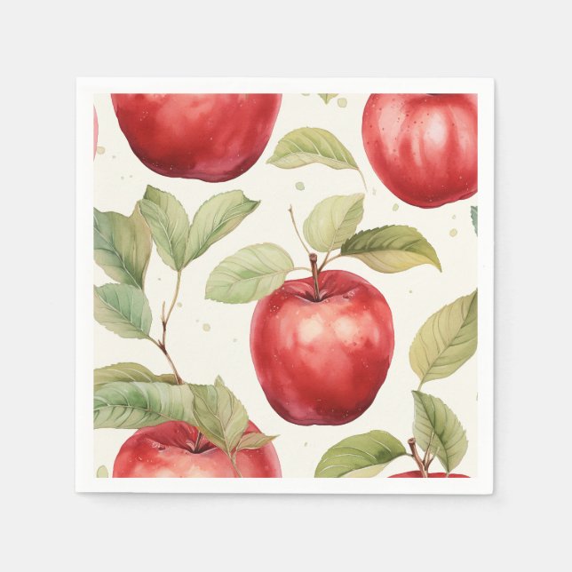 Charming harvest apple plate napkins (Front)