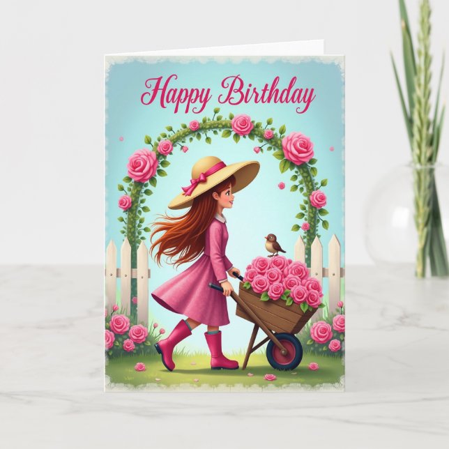 Charming Hat Birthday Card (Front)