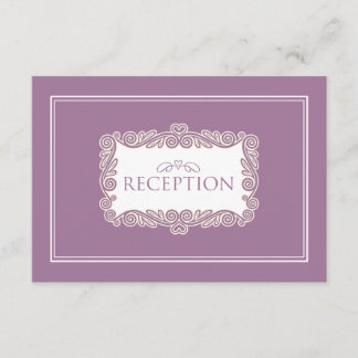 Charming Heart Reception Card (purple)