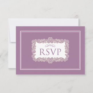 Charming Heart RSVP Card (purple)