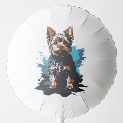 Charming highlighting a Yorkshire Terrier Balloon