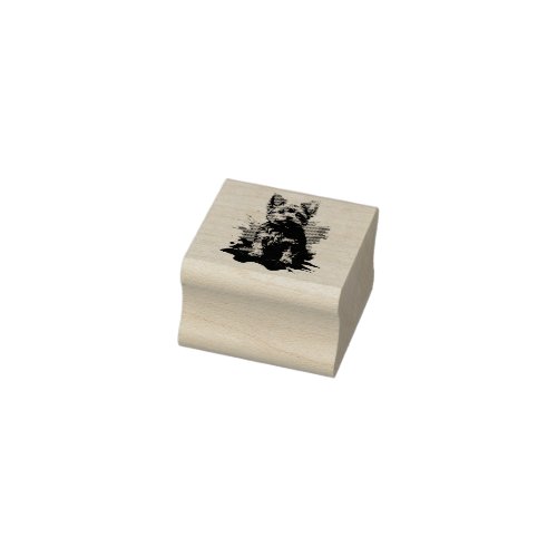 Charming highlighting a Yorkshire Terrier Rubber Stamp