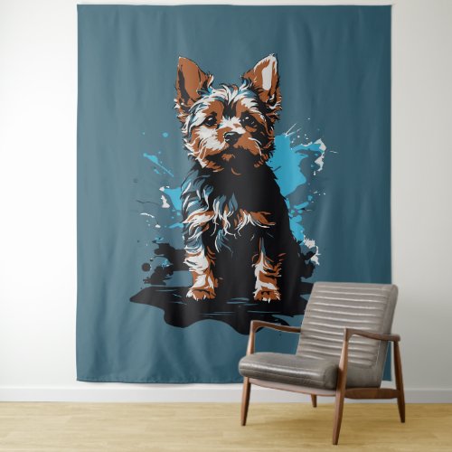 Charming highlighting a Yorkshire Terrier Tapestry